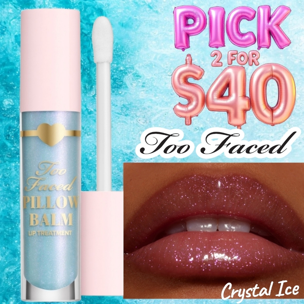 Too Faced Crystal Ice Pillow Balm Lip Treatment (Blue Sparkle)